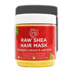 RAW AFRICAN RAW SHEA HAIR MASK FOR DAMAGED, COLORED & SPLIT ENDS 250 GM